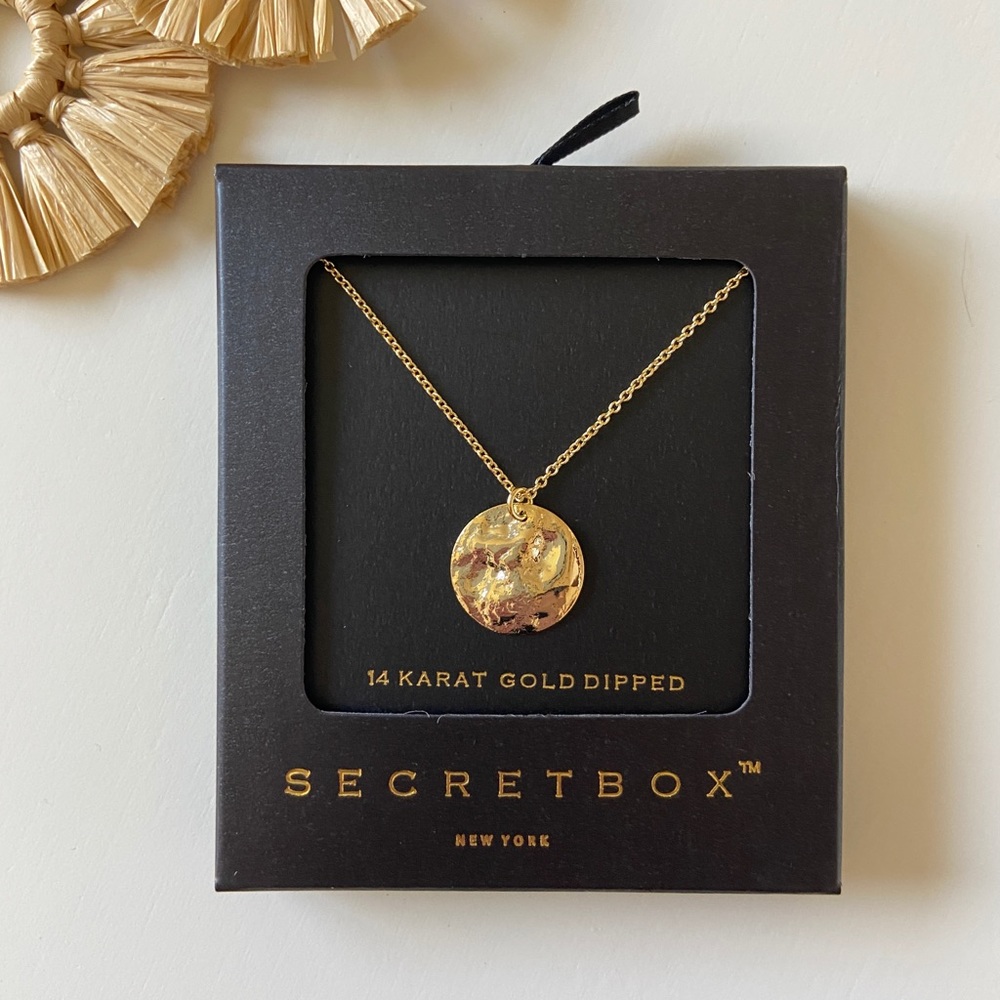 Hammered pendant necklace NWT